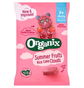 Organix Summer Fruits Rice Cake Clouds 7+ Months 40g