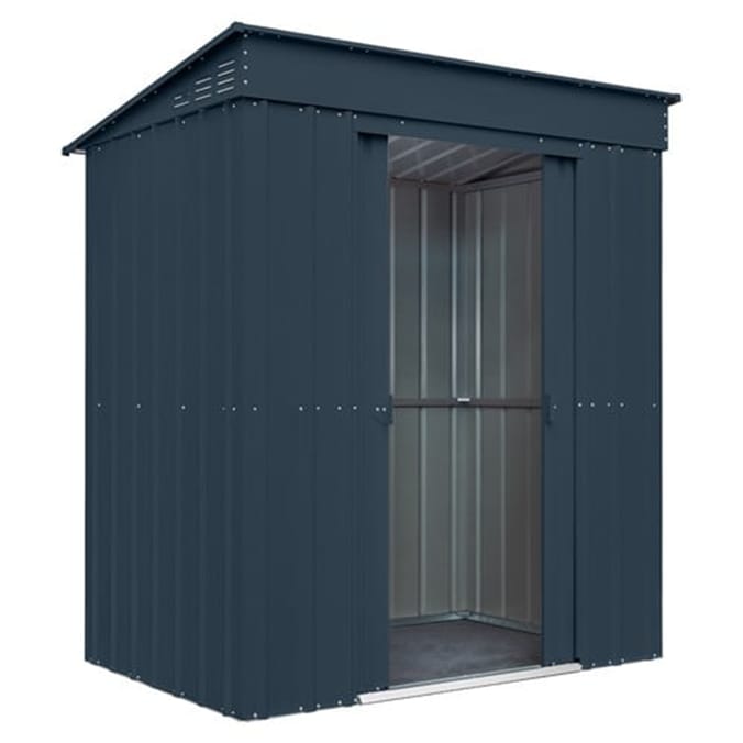  StoreMore Pent Metal Shed 6x3ft - Anthracite Grey