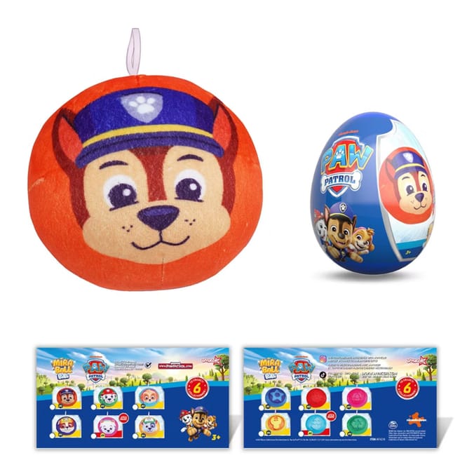 Miraball Bibi Paw Patrol Surprise Egg Capsule with Memory Foam Expandable Plush Toy