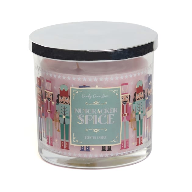 Candy Cane Lane Scented Candle Nutcracker Spice Home Bargains