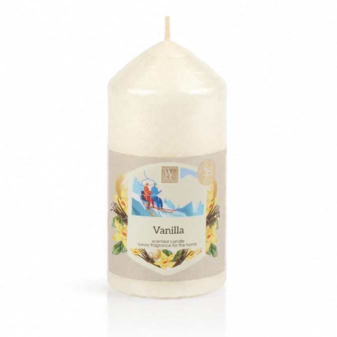 Wickford & Co Small Pillar Candle - Vanilla