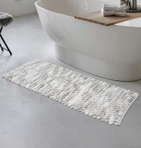 Home Collection Bobble Runner Bath Mat - Grey