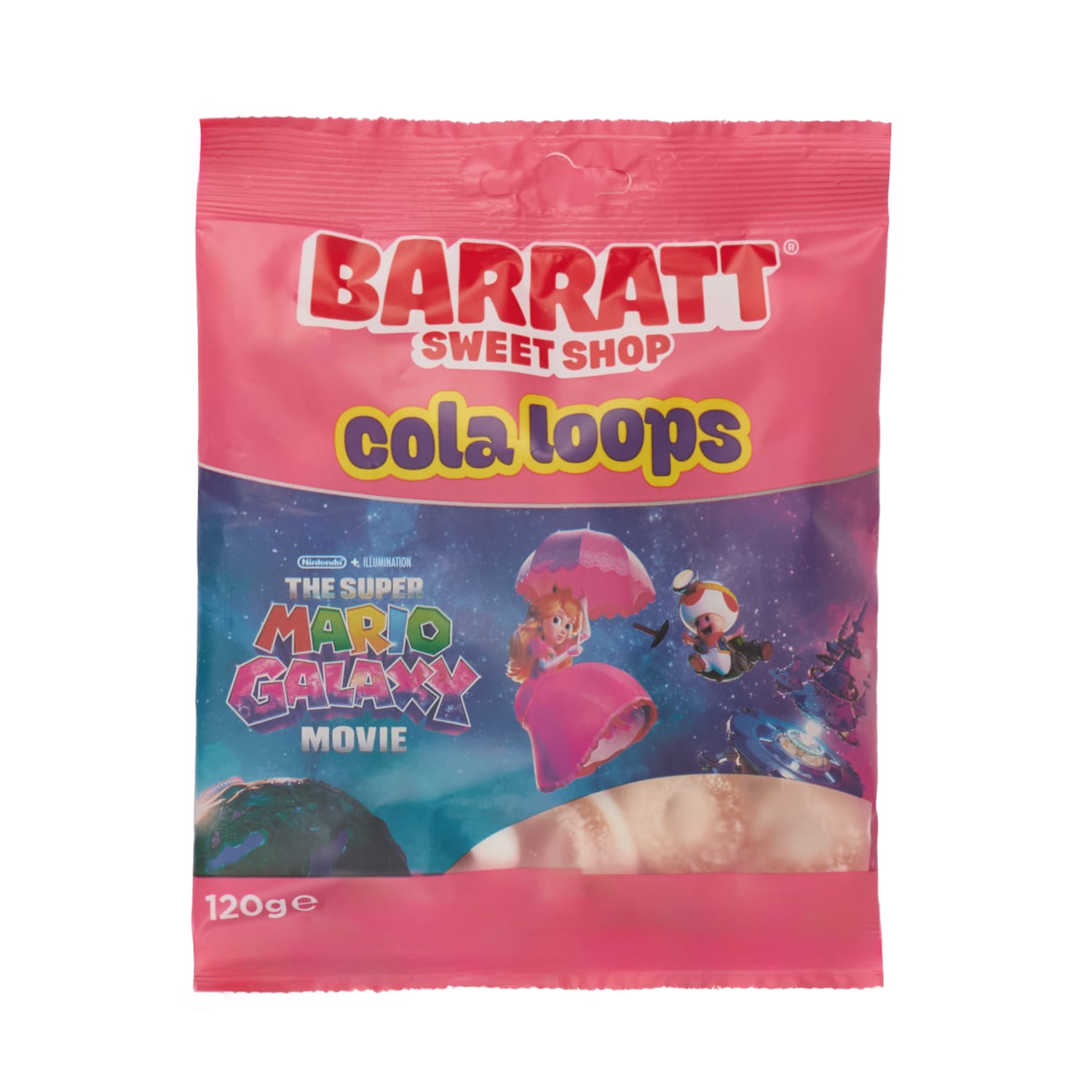 Barratt Super Mario Cola Loops 120g | Home Bargains