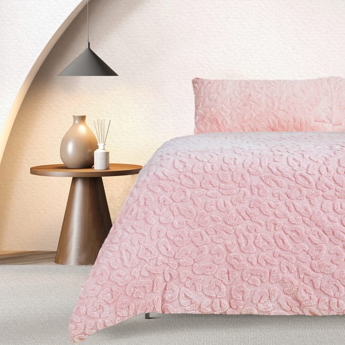 The Winter Warmer Collection Leopard Teddy Duvet Set