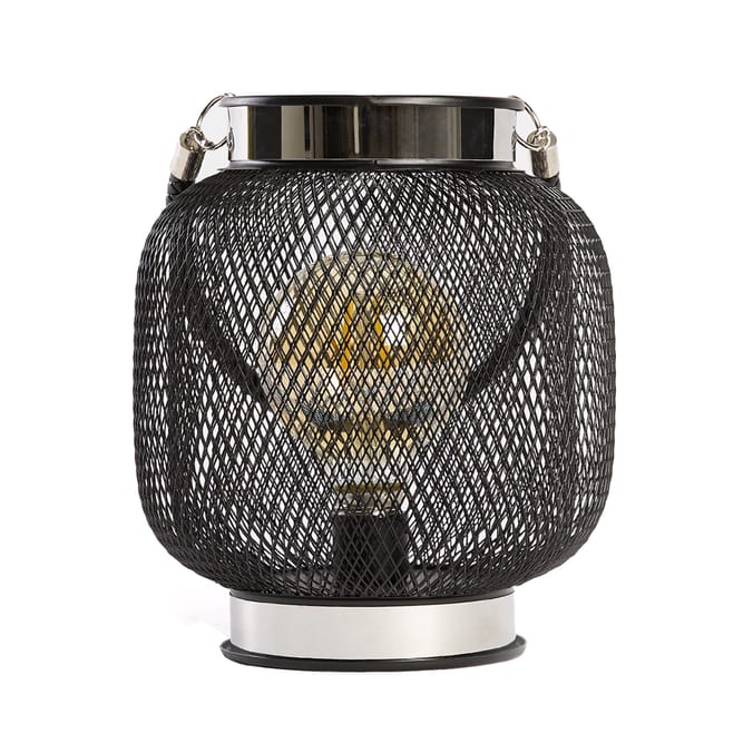 Home Collections Mesh LED Lantern - Black
