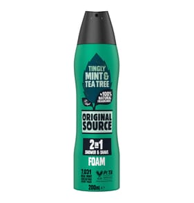 Original Source 2 In 1 Shower & Shave Foam 200ml - Mint & Tea Tree