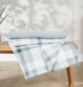 Home Collections Fleece Throw Twin Pack - Grey/White