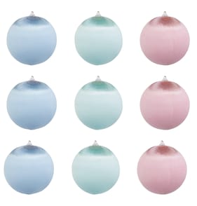 Joyful 10cm Satin Bauble 9 Pack