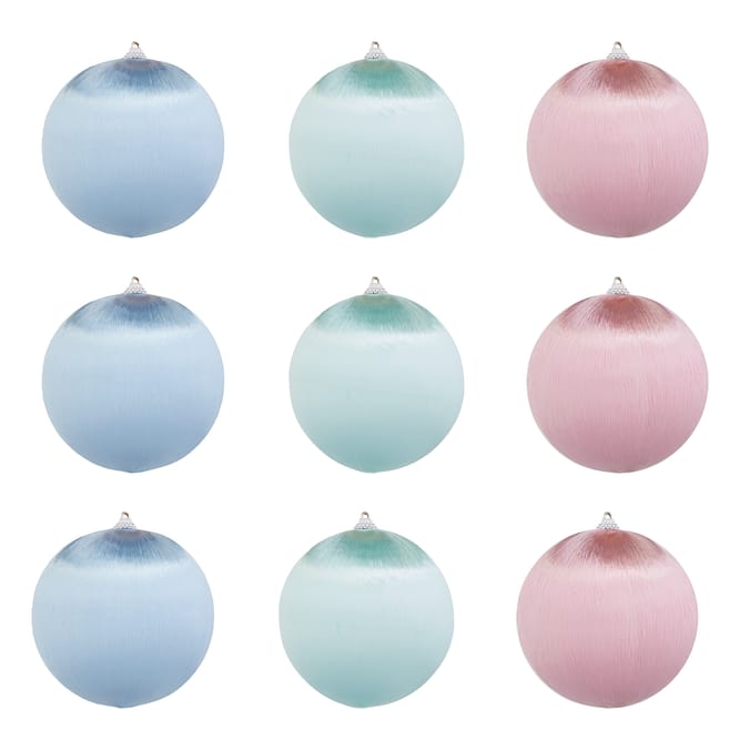 Joyful 10cm Satin Bauble 9 Pack
