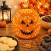 Light-Up Pumpkin Biscuit Tin 250g