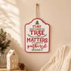 Sleigh Bells Hanging Plaque - "It's Not What's Under the Tree"