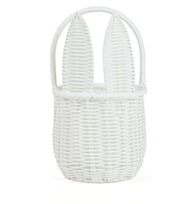 Happy Easter Bunny Basket - White