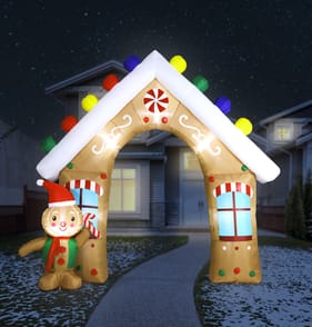 Prestige 9ft Light-up Self Inflatable Gingerbread Arch