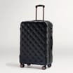 Salisburys Embossed Quilted Shell Suitcase - Black