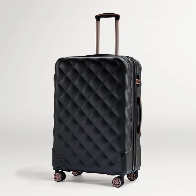 Salisbury Embossed Quilted Shell Suitcase Set Of 3