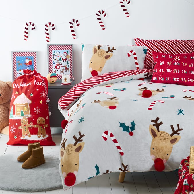 Fleece christmas bedding set sale