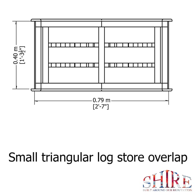 Shire Overlap Triangular Log Store