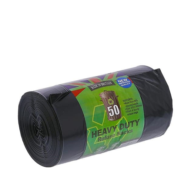 50 Heavy Duty Refuse Sacks Home Bargains