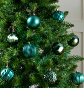 Festive Feeling 8cm Christmas Bauble 20 Pack - Green