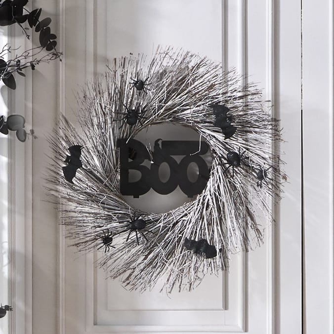 Haunted House Boo Wreath