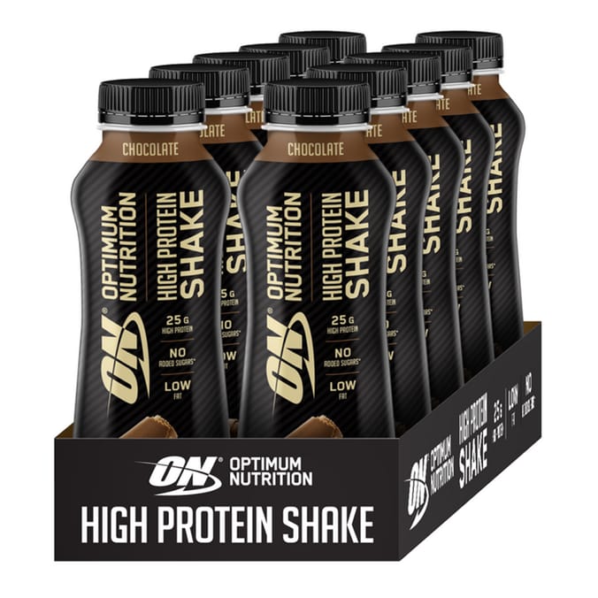 Optimum Nutrition High Protein Shake 10 Pack Chocolate Home Bargains 4675