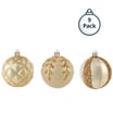 Winter Charm 8cm Hand Decorated Christmas Baubles 9 Pack