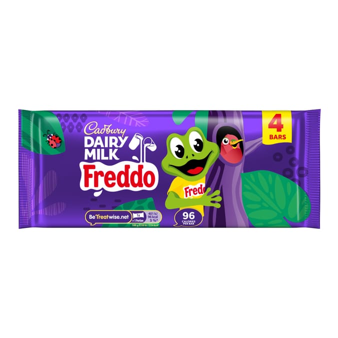 Cadbury Dairy Milk Freddo Chocolate Bar 4 Pack Multipack 72g