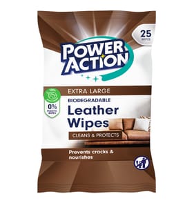 Power Action XL Leather Wipes x2