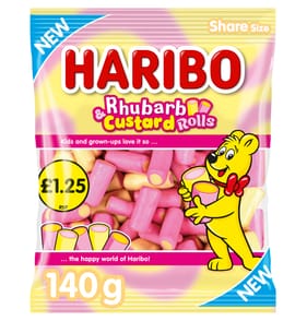Haribo Rhubarb & Custard Rolls 140g