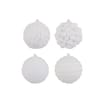 Nordic Spirit 10cm Textured Bauble 4 Pack - White