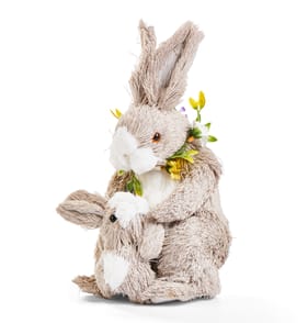 Hoppy Easter Bunny With Flower Necklaces Decoration