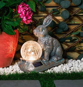 Firefly Solar Light Co Crackle Ball Solar Light - Rabbit