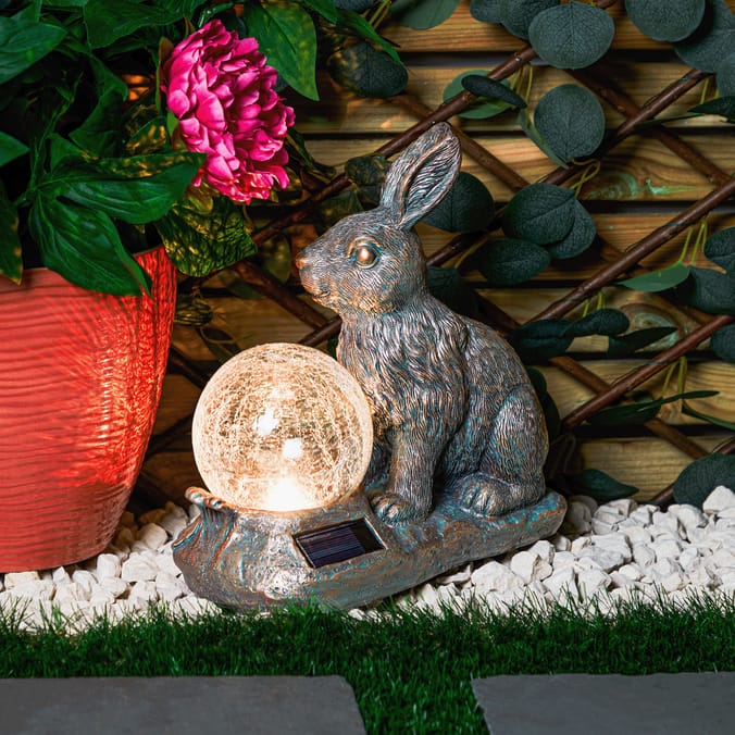 Firefly Solar Light Co Crackle Ball Solar Light - Rabbit
