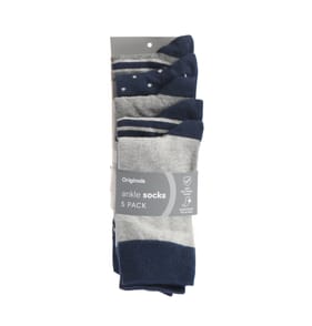 Originals Men's Navy Ankle Socks 5 Pack