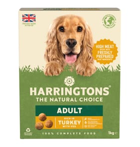 Harringtons Dry Adult Dog Food 1kg -  Rich in Turkey with Veg
