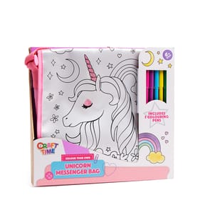 Craft Time Colour Your Own Messenger Bag - Unicorn