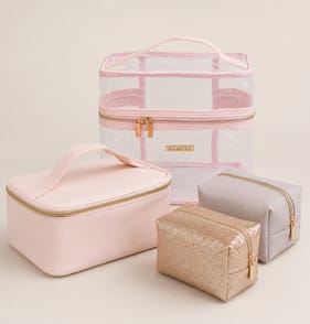 A La Mode 4 Pack Cosmetic Bag