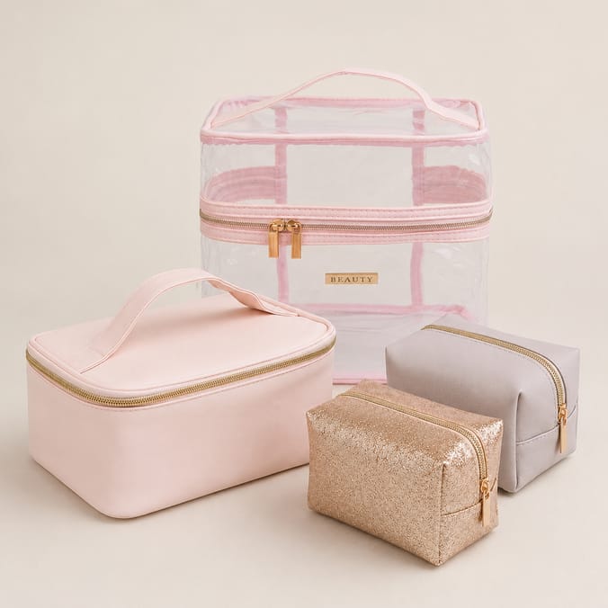 A La Mode 4 Pack Cosmetic Bag