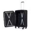 Salisburys Premium Soft Shell Expandable Suitcases - Black