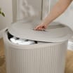 Home Collections Ribbed Bamboo Double Laundry Hamper