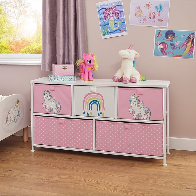 Liberty House Toys Kids Unicorn 5 Drawer Storage Chest