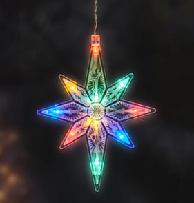 Prestige Battery Operated LED Star Window Light 18.5cm - Multi