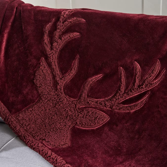 Home Collections Stag Head Sherpa Throw