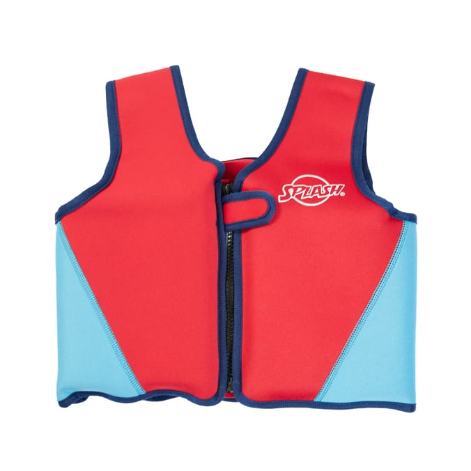 Splash Kids Swim Jacket Red Home Bargains