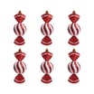 Festive Feeling Round Sweet Hanging Decoration 6 Pack - Red/White