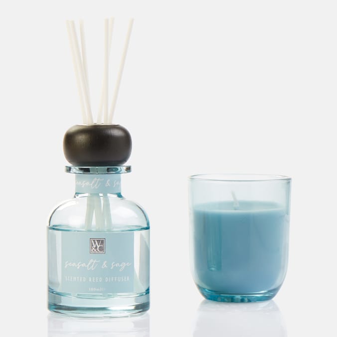 Wickford & Co Candle & Diffuser Gift Set - Sea Salt & Sage
