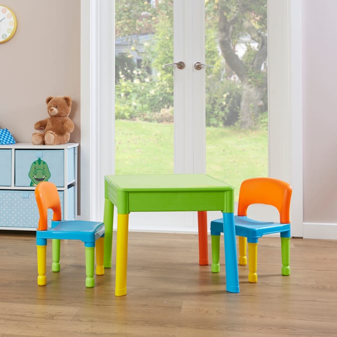Liberty House Toys Kids 5-in-1 Activity Table and Two Chairs Set
