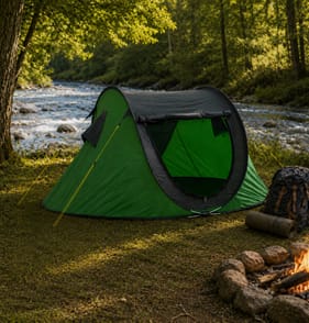 Lakescape 3 Person Pop Up Tent - Green