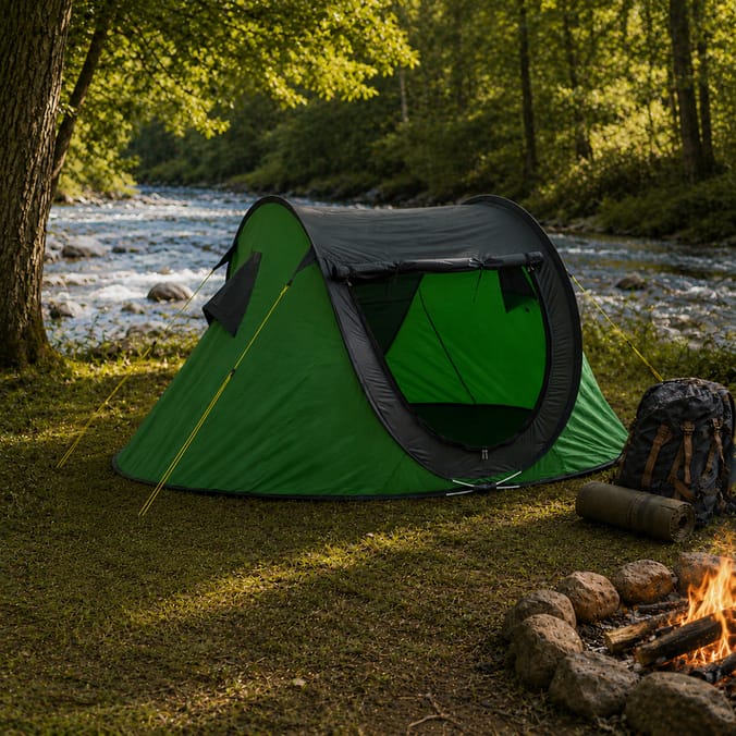 Lakescape 3 Person Pop Up Tent - Green