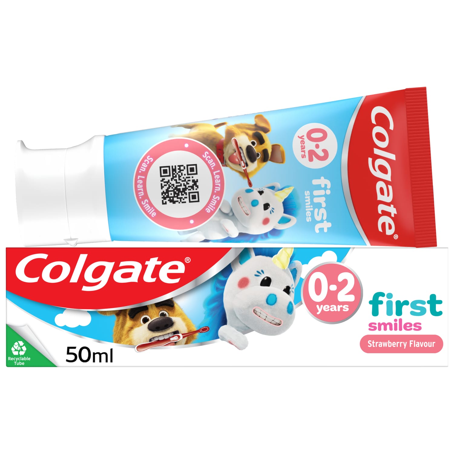 Colgate Kids First Smiles Strawberry Toothpaste 0-2 Years 50ml | Home ...